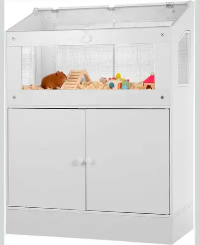Small Pet Cage with Storage Cabinet, View more