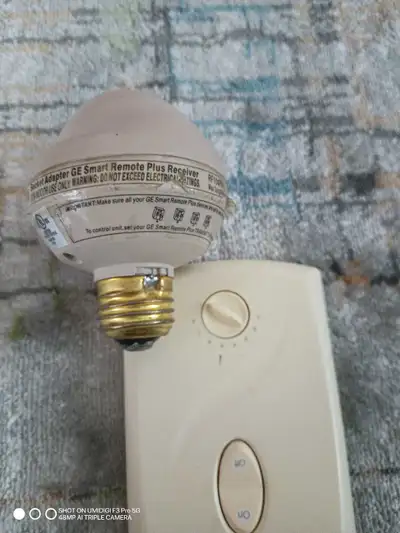 GE SmartHome Ceiling Light Socket Adapter SmartRemote + Receiver, View more