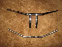HARLEY-BURLEY pull-back bars 7 1/2 high 32 wide vg cond.