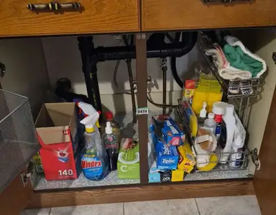 Assorted Cleaning Supplies Used Bring appropriate packing materials This lot is up for bidding in th...