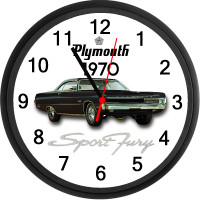 1970 Plymouth Sport Fury Custom Wall Clock - Brand New - MOPAR