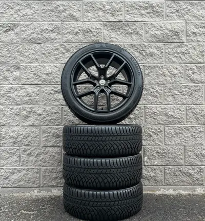 Winter / Snow Kumho Wintercraft WP72 18" Tires And Replica Volvo Black 18 Inch Wheels. 4x 235 45 18...