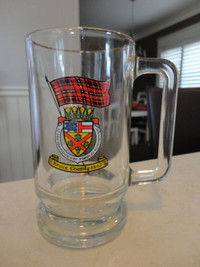 Vintage Bruce County Screened Glass Beer Mug - Perfect Shape