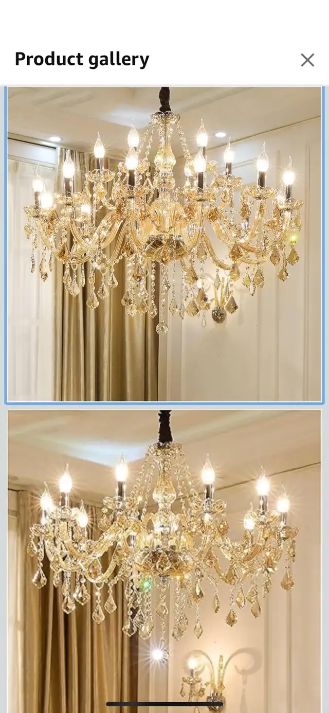 LED Modern Chandelier Lamp, Crystal Chandeliers in Indoor Lighting & Fans in Cambridge - Image 2