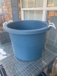 Blue Storage tubs w soft easy rope handles All purpose 64 litre