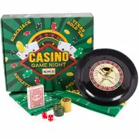 Casino Game set 4-in-1 kit Felts, Chips, Playing Cards, & More