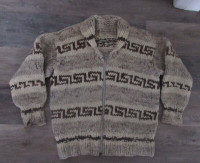 Hand Knit Cowichan Style Sweater.