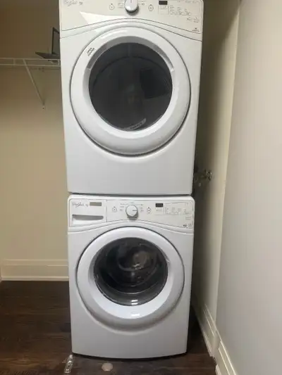 Taken -Whirlpool Duet Full Sized Washer and Dryer, View more