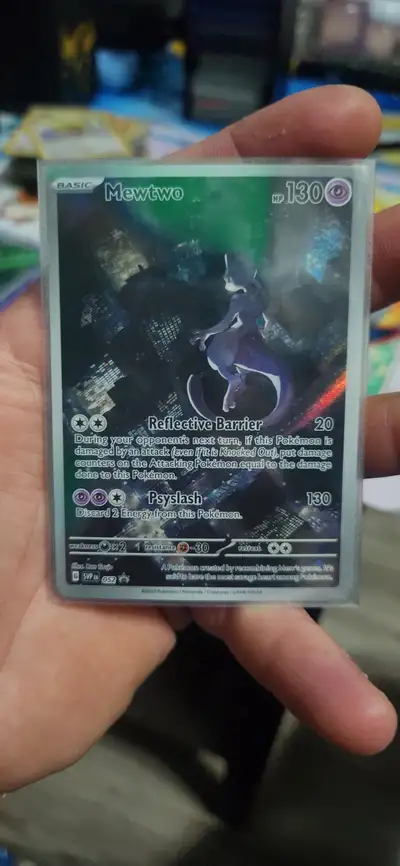 Pokemon mewtwo 151 promo card #052 mint condition sleeved right outta the box $75 pick up in bradfor...