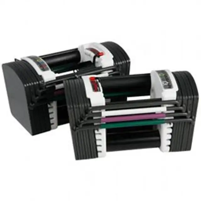 PAIR Powerblock 0-50 lbs adjustable Dumbbells stage 1 + warranty in Exercise Equipment in Edmonton - Image 4