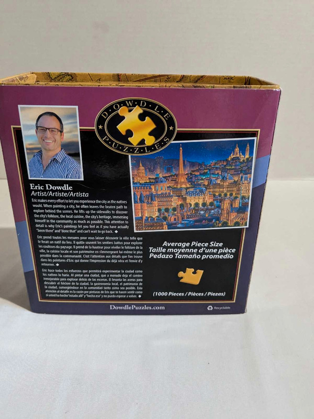 Dowdle Paris City Of Lights 1000 Piece Jigsaw Puzzle Complete  in Hobbies & Crafts in Charlottetown - Image 3
