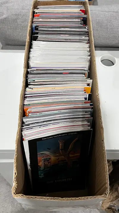 Long box of comic books, View more