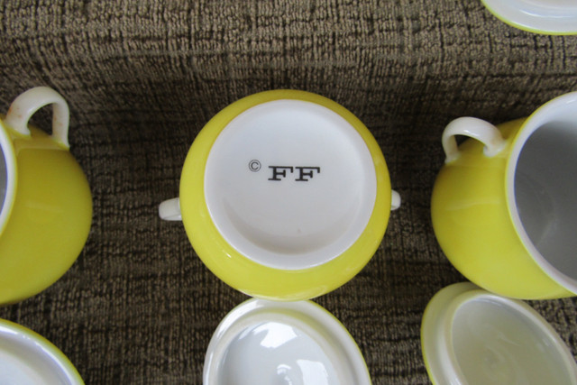 Fritz & Floyd Pot de Creme Yellow Rondelet Pudding Pots w/ Lids in Arts & Collectibles in Cole Harbour - Image 3