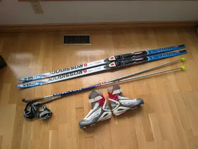 Women's skate ski ski package 160cm skis size 6 boots carbon p, View more
