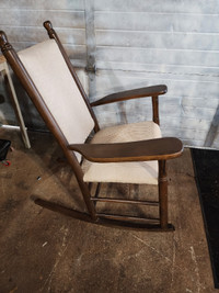 wooden Padded Rocking Chair dark Wood 28'' x 40'' tall