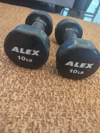 Set of 10lb dumbbell weights