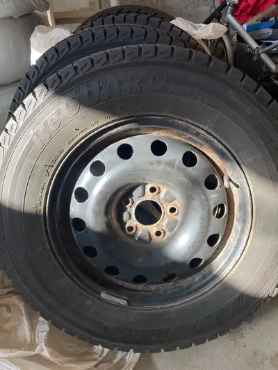 225 / 70 / R16 / 103T IG51 Set of 4 with 16” rims included Used for 2 winter seasons on a Acura RDX