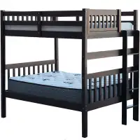 Twin over Twin Bunk Bed, Solid Wood Single over Double Bunk Bed