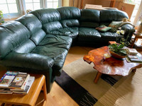 Palliser Leather Couch - Hunter Green
