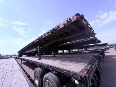 # Description 53 FT TANDEM HI-BOY FLATDECK TRAILERS FOR SALE 2007–2009 tandem 53 ft hi-boys availabl...