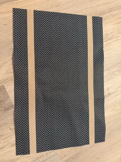 Navy Blue with Gold Stripe Table Mat - 45x30cm, View more