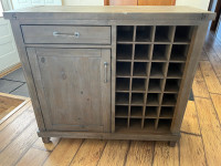 Urban Barn Ironside Wine Cabinet -Rustic Grey