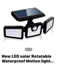 New  70 LED 3 Rotatable Solar Head Waterproof Motion Sensor