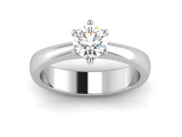 IGI 2 CT F-VS1 Round Cut Lab Grown  Diamond Engagement Ring