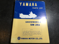 1973 Yamaha SM292 Snowmobile Parts List