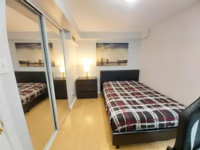 Spacious, clean room furnished with double bed, desk, office chair, closet for male tenant. The room...