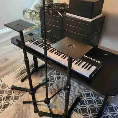 M-Audio Code61 keyboard Comes with two Focal speakers, extra speaker, stands, microphone filter, des...