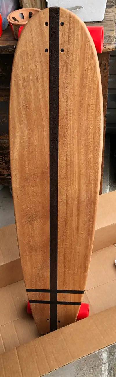 Longboard(Skateboard) 3ft8”x11” Rattan Paddle Stick 7ft!  “BNIB”, View more