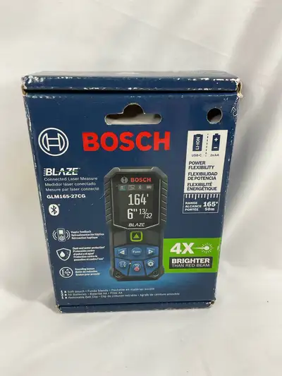 BOSCH BLAZE CONNECTED LASER MEASURE NIB, View more