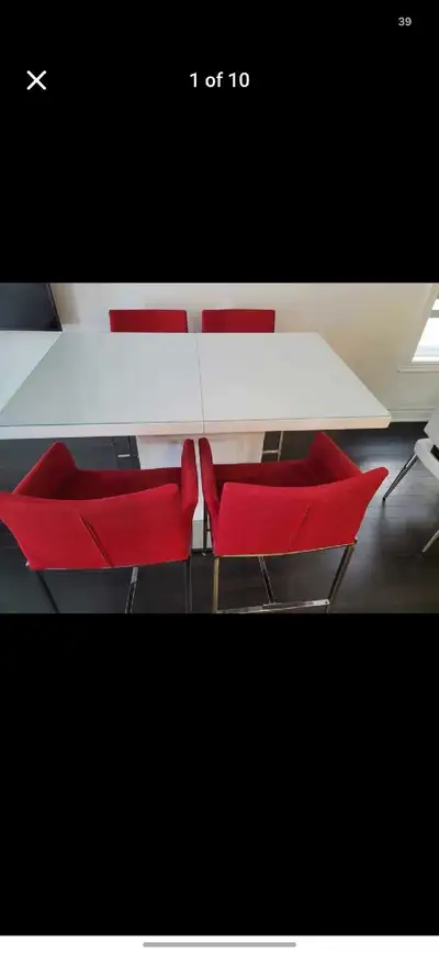Modern White Dining Table and Chairs, View more