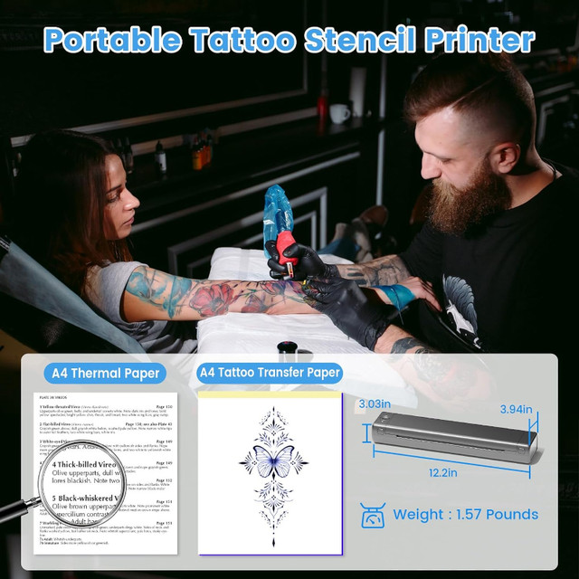 NEW Portable Thermal printer Tattoo Stencil Printer Wireless BT in General Electronics in Markham / York Region - Image 3