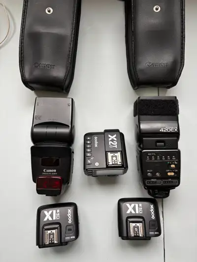 Canon 420EX Speedlites + Godox X Wireless Trigger System, View more