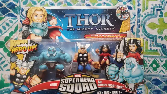 NEW Marvel Superhero Squad Set Thor Sif Frost Giant $30 Age 3+