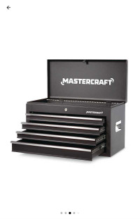 Mastercraft 26" 4 Drawer Tool Box, Black (BRAND NEW)