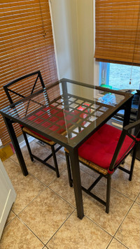 Kitchen table and two chairs 
