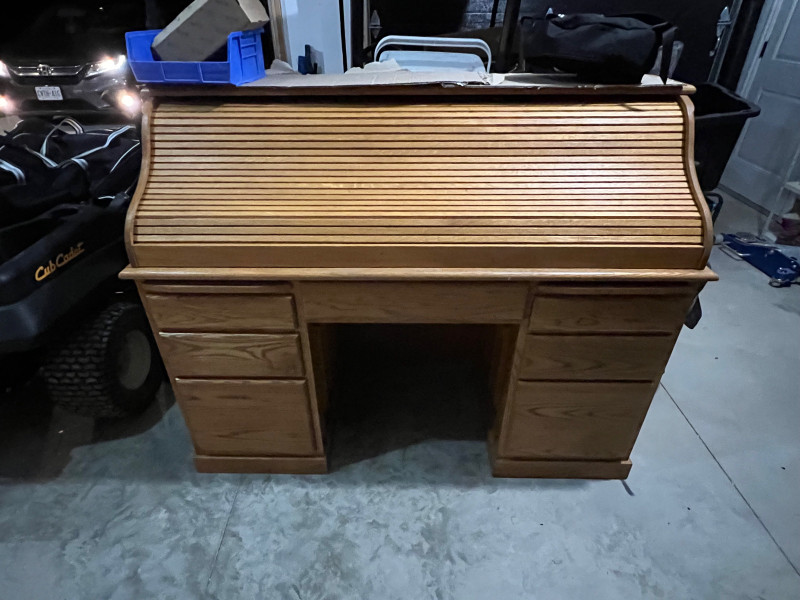 Oak Roll Top Desk Desks Grand Bend Kijiji