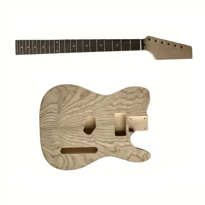 TC Style DIY Guitar Kit. Basswood body with Burl Ash veneer, View more