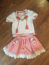 Ukrainian toddler shirt & skirt - size 2