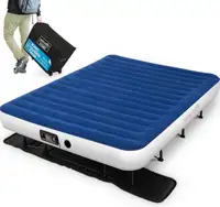 EZ Queen Air Mattress with Frame, Self-Inflating