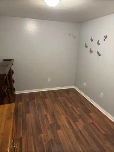 One Private room available in 2 bedroom walkout basement. Fully furnished. Bed Mattress available. W...