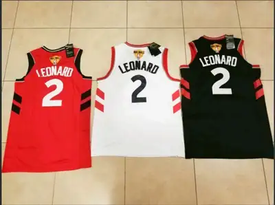 Raptors Jersey Kawhi Leonard stitched NBA final patch ONLY available for White in Large