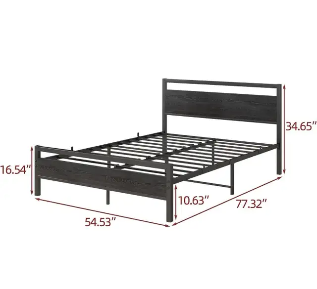 Full Size Platform Bed frame in Beds & Mattresses in Kitchener / Waterloo - Image 5