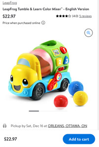 Toddler cement truck toy 