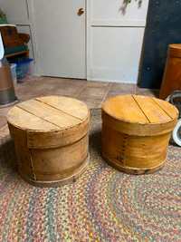 Antique Wood cheese barrels