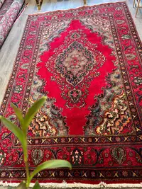 10'x6'6" Vintage Ghashghaie Wool Persian Handmade Rug