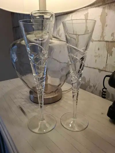 Beautiful heavy crystal glasses. , View more
